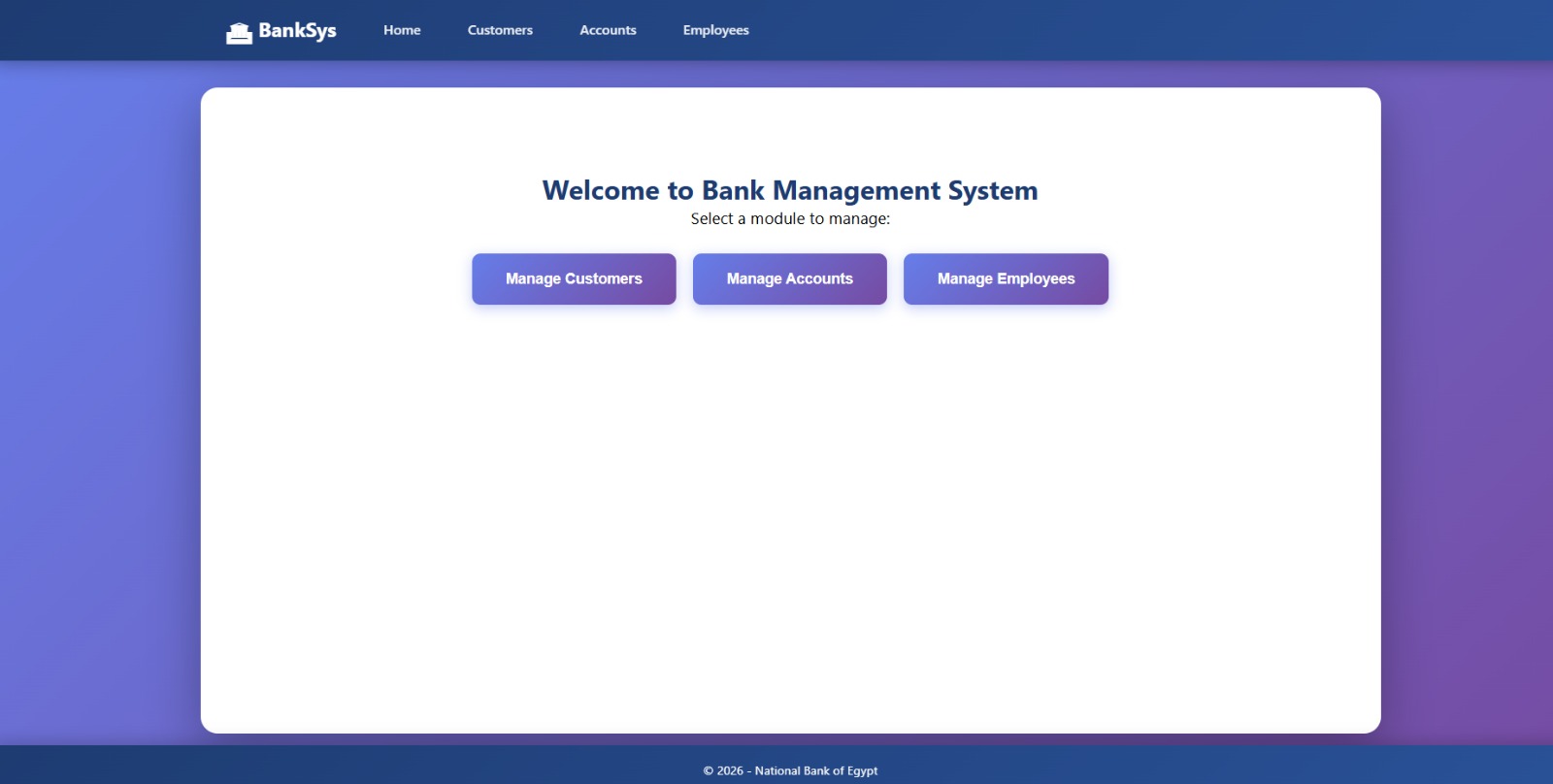 Bank Management System